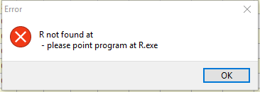 R not found error