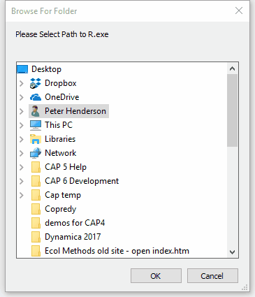 select R path