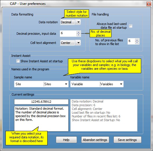 user preferences2